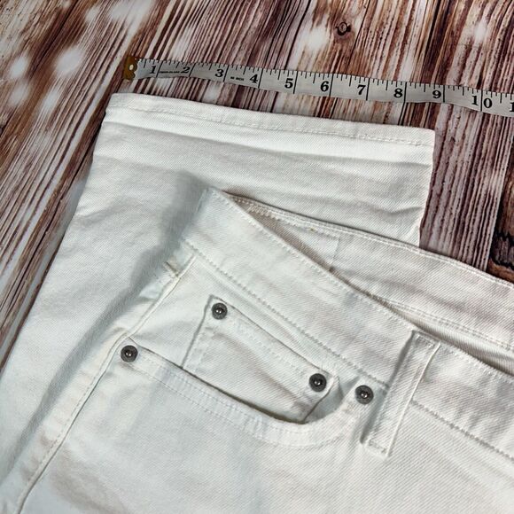 Levi's BOYFRIEND Womens Size 20W White Mid Rise Crop Jeans Denim Pants 39x27.5 - Picture 7 of 14